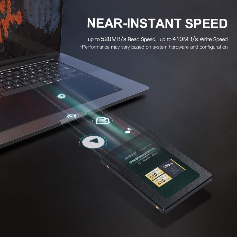 INLAND Professional 3 Pack 120GB SSD 3D TLC NAND SATA III 6GB/s 2.5" Internal Solid State Drive (3x120GB) - Image 2